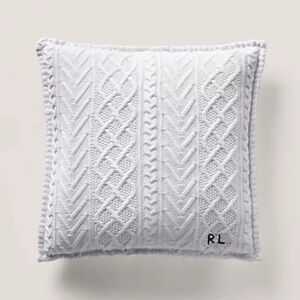 Ralph Lauren Home Highland Throw Pillow 20x20 White NWT